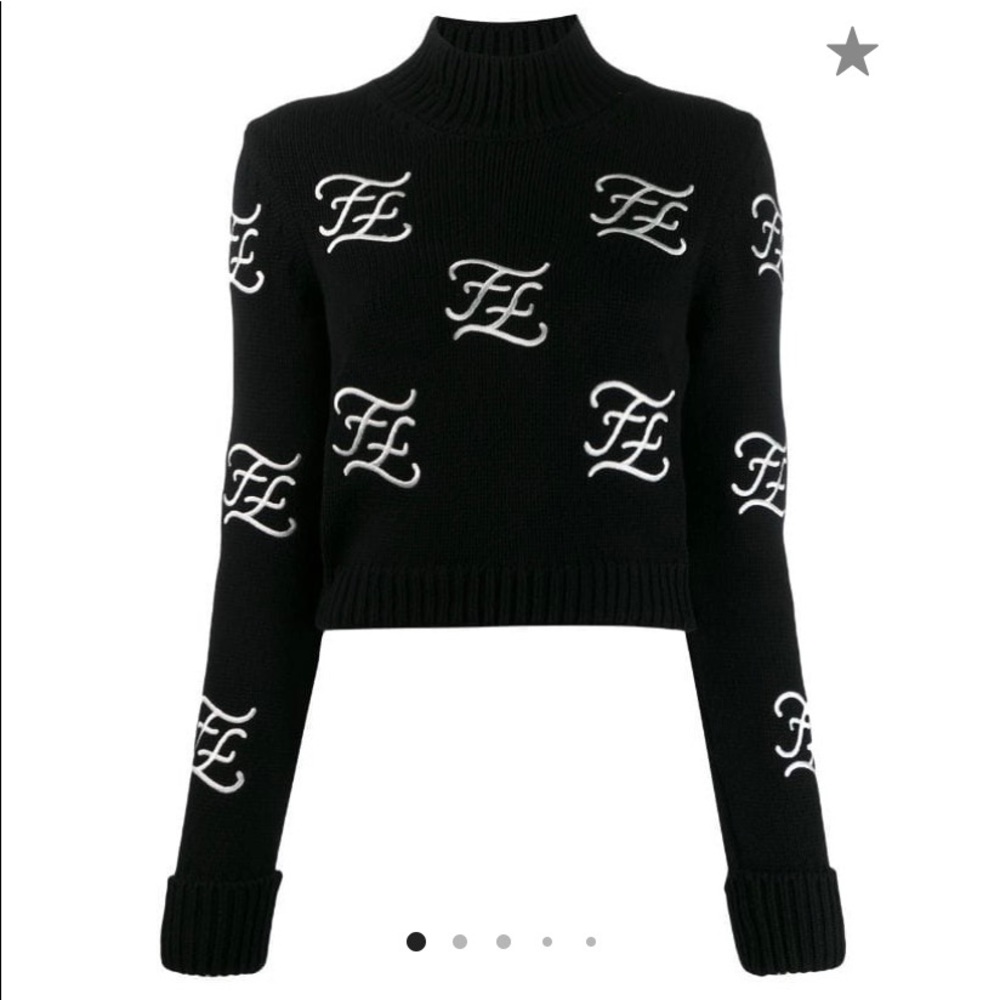 Black Crop Fendi Sweater.